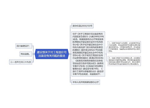 建设部关于对工程造价司法鉴定有关问题的复函