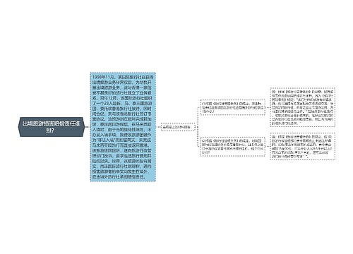 出境旅游损害赔偿责任谁担？