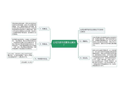 公司欠债不还要怎么解决？