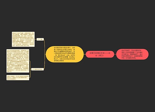 收面口疾病的手神——合谷（虎口）