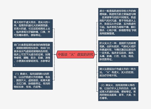 中医谈“火”虚实的讲究