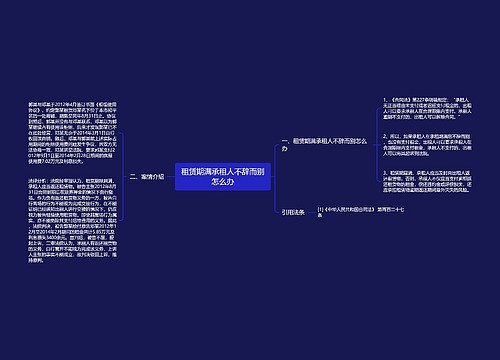 租赁期满承租人不辞而别怎么办