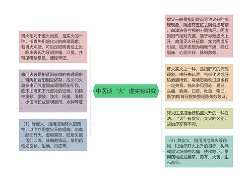 中医谈“火”虚实有讲究