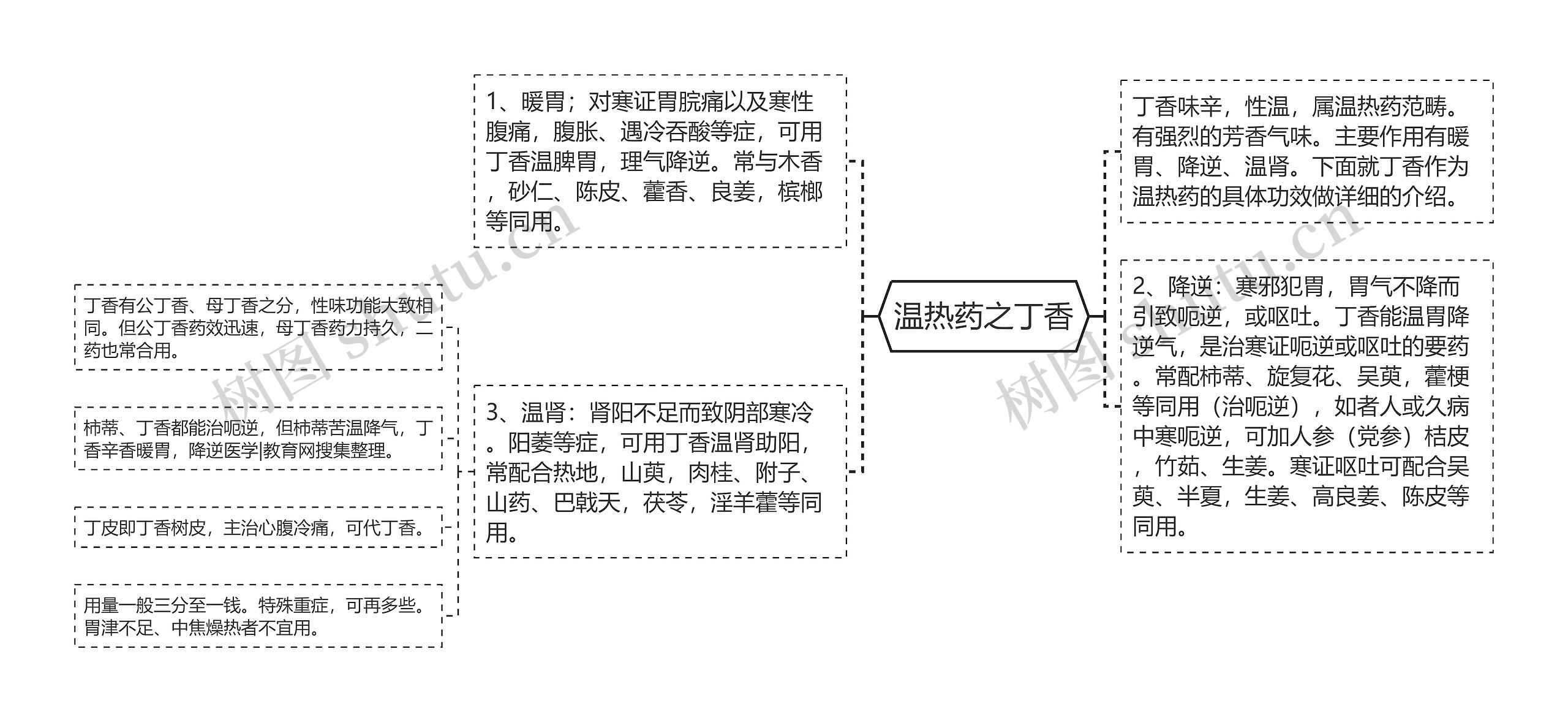 温热药之丁香思维导图