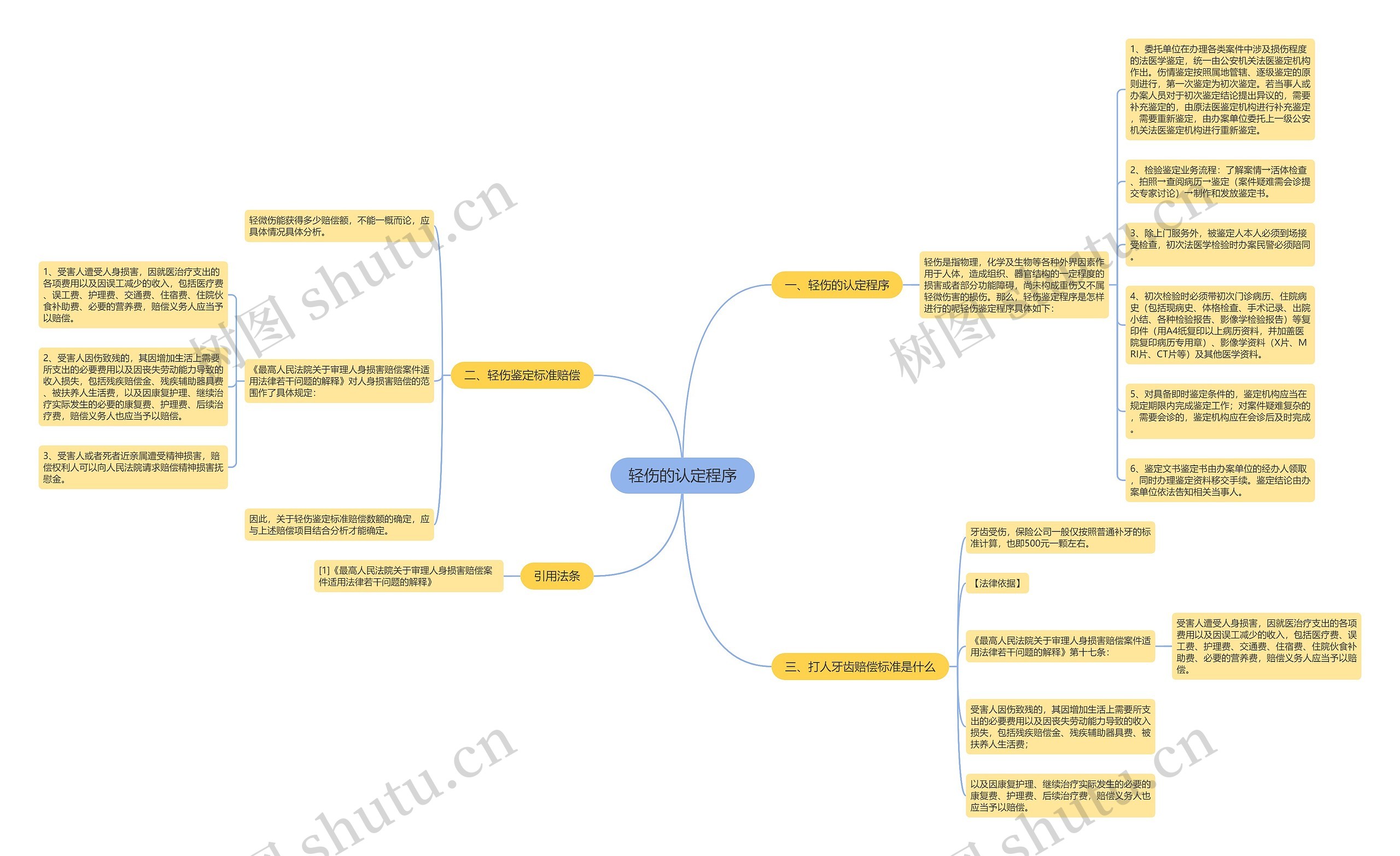 轻伤的认定程序思维导图