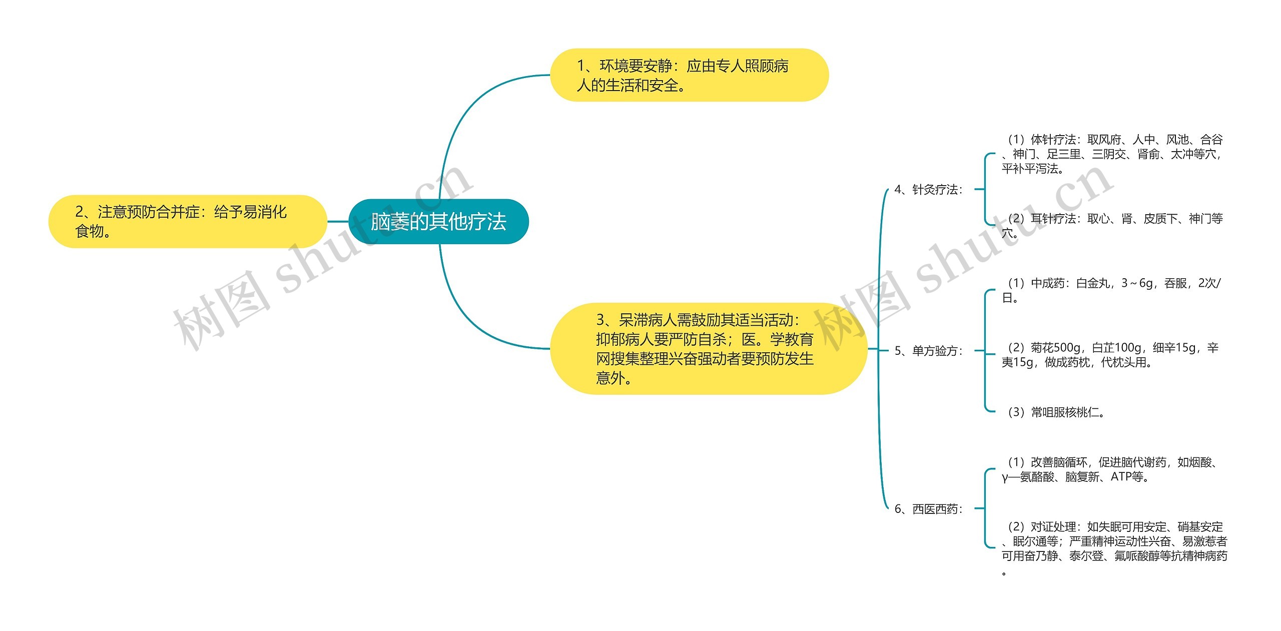 脑萎的其他疗法思维导图