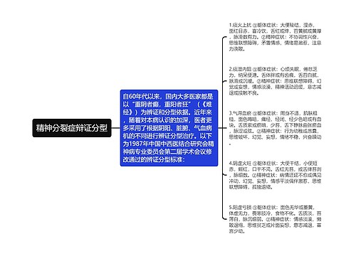 精神分裂症辩证分型