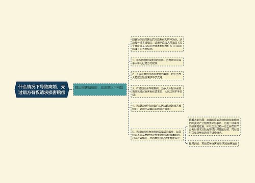 什么情况下导致离婚，无过错方有权请求损害赔偿