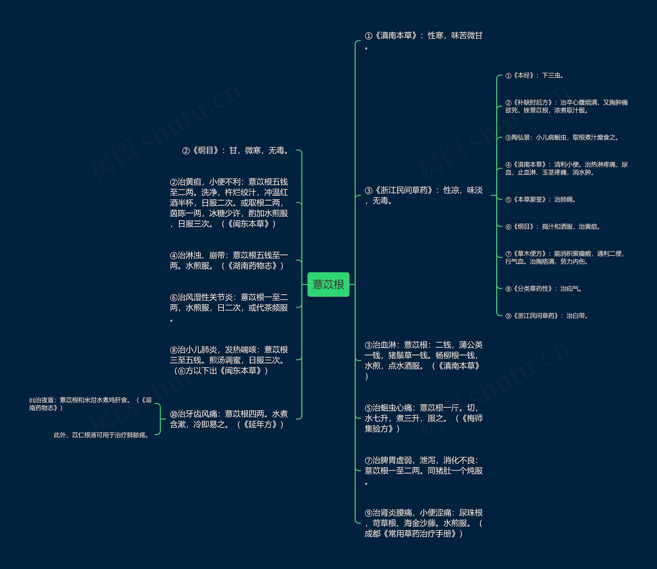 薏苡根思维导图