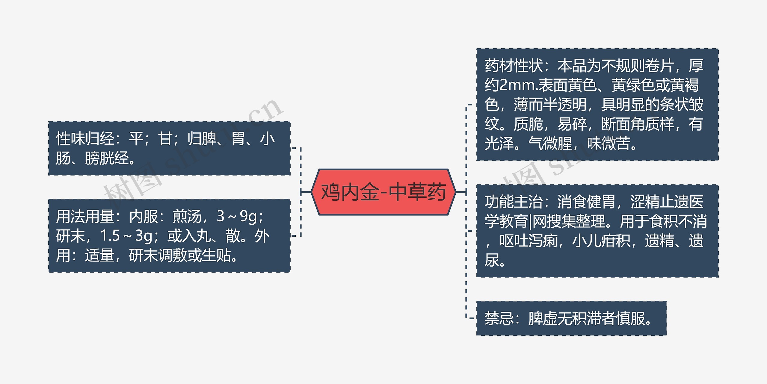 鸡内金-中草药思维导图