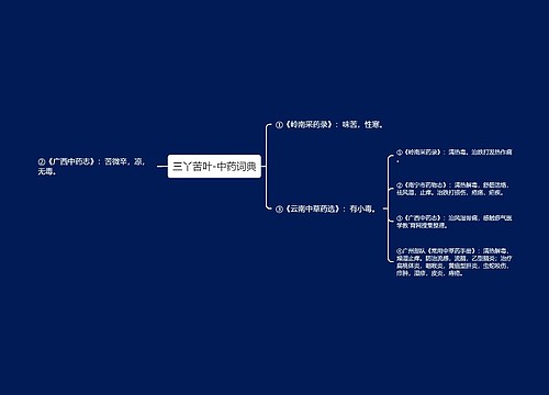 三丫苦叶-中药词典
