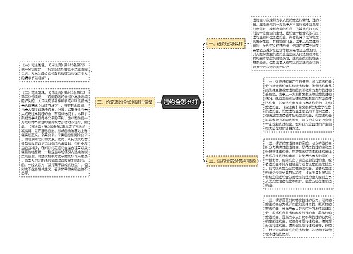 违约金怎么打