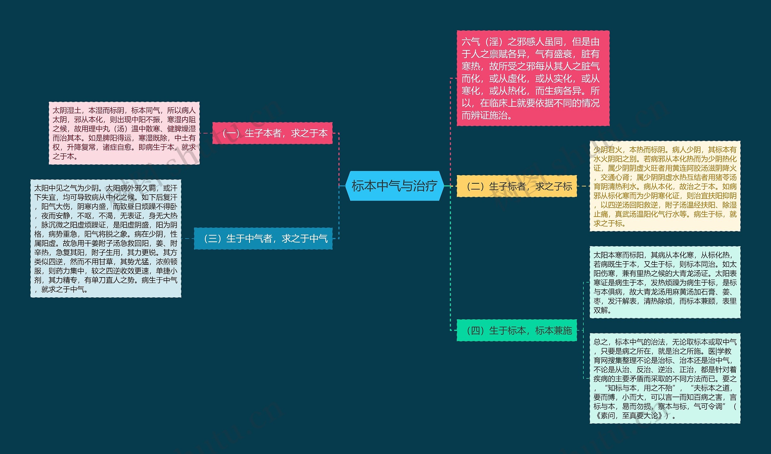 标本中气与治疗思维导图