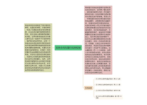 双务合同先履行抗辩权制