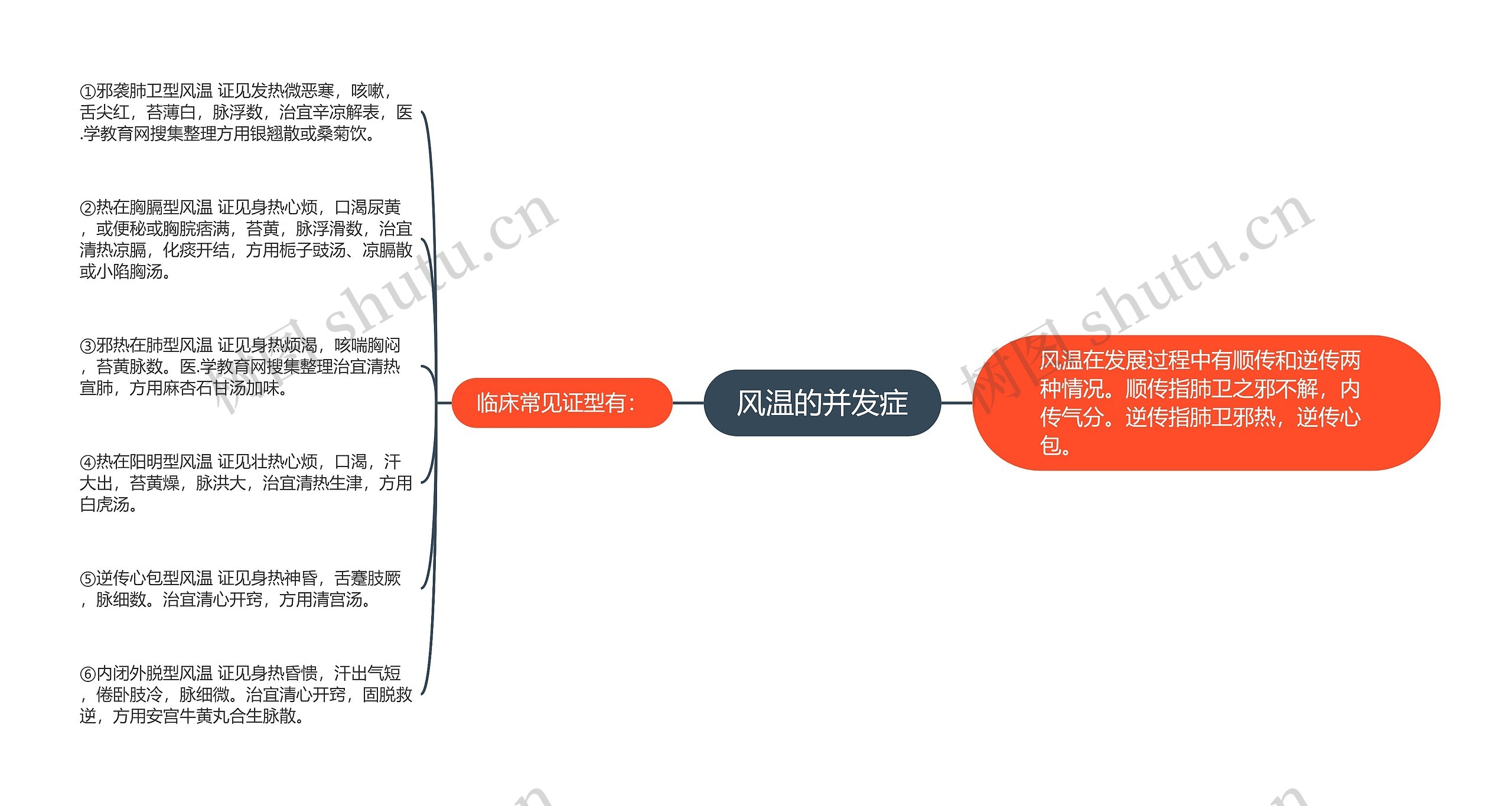 风温的并发症思维导图