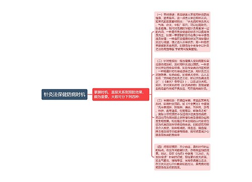 针灸法保健防病时机