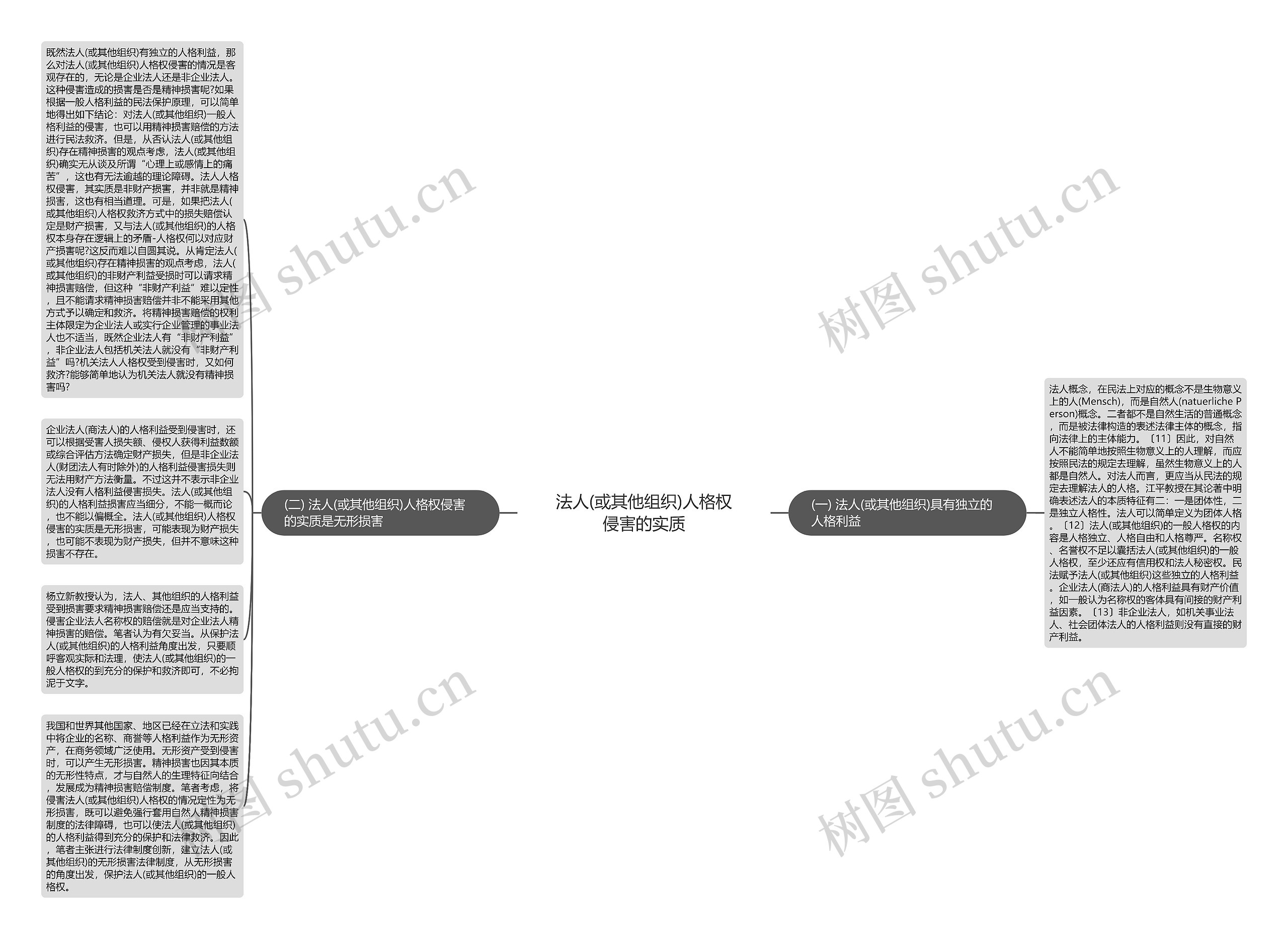 法人(或其他组织)人格权侵害的实质思维导图