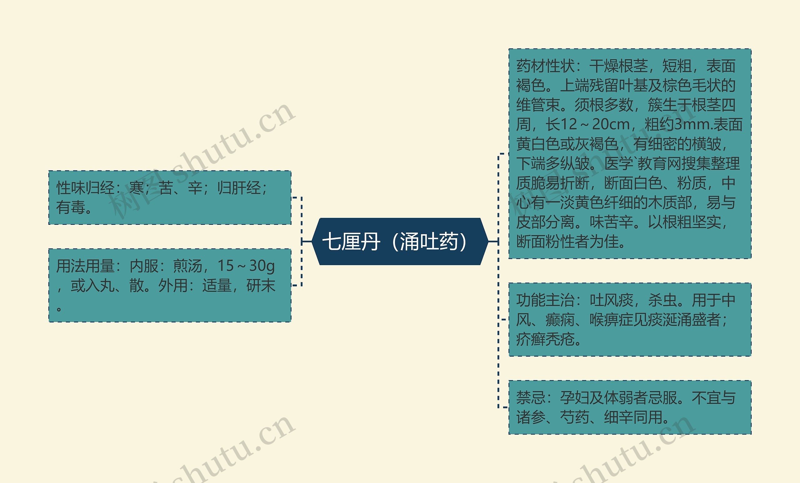 七厘丹（涌吐药）思维导图