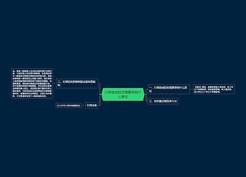 打架造成轻伤需要承担什么责任