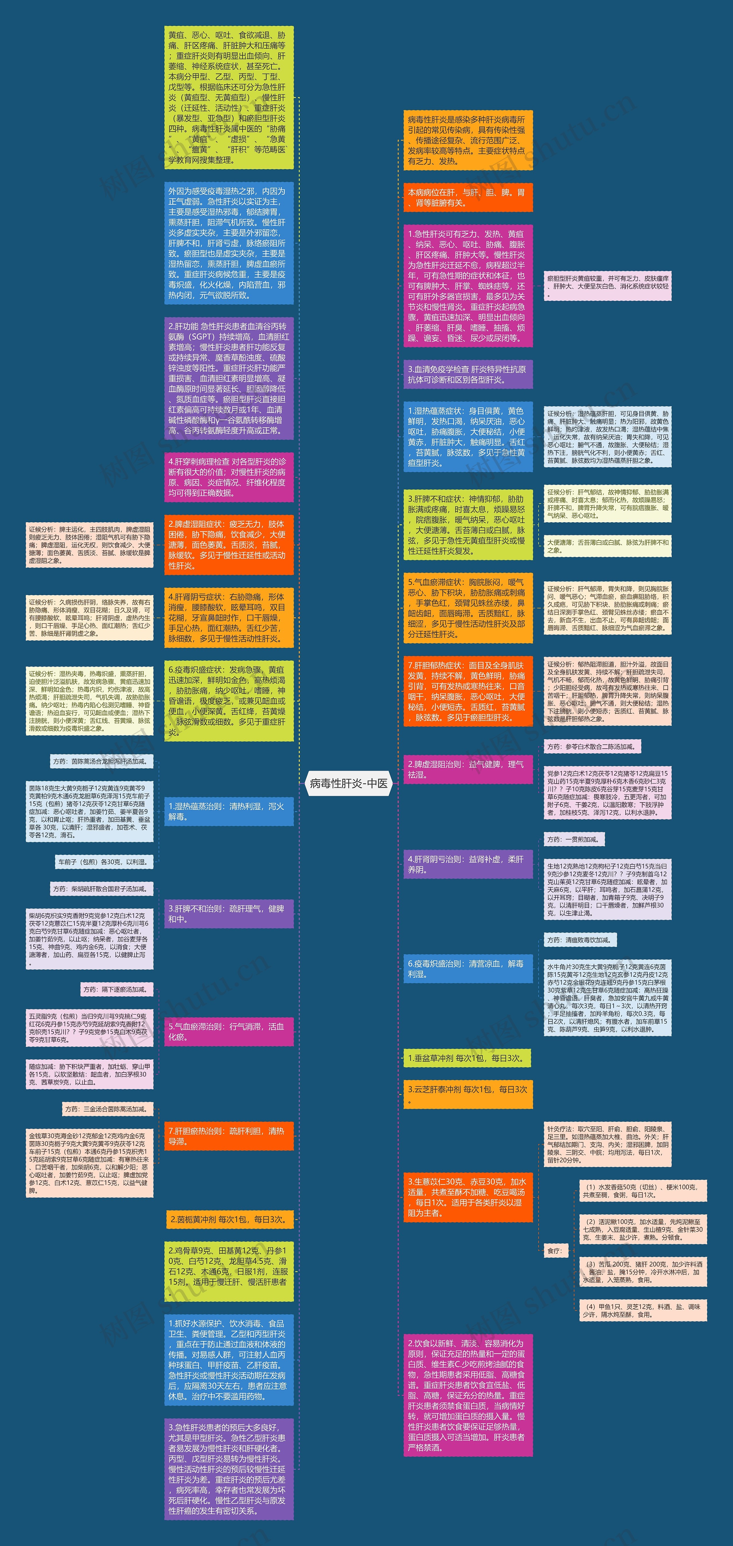 病毒性肝炎-中医思维导图