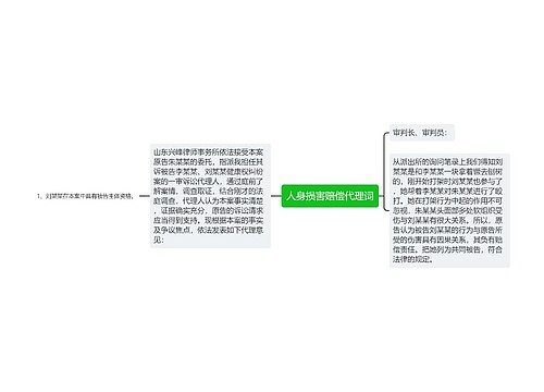 人身损害赔偿代理词