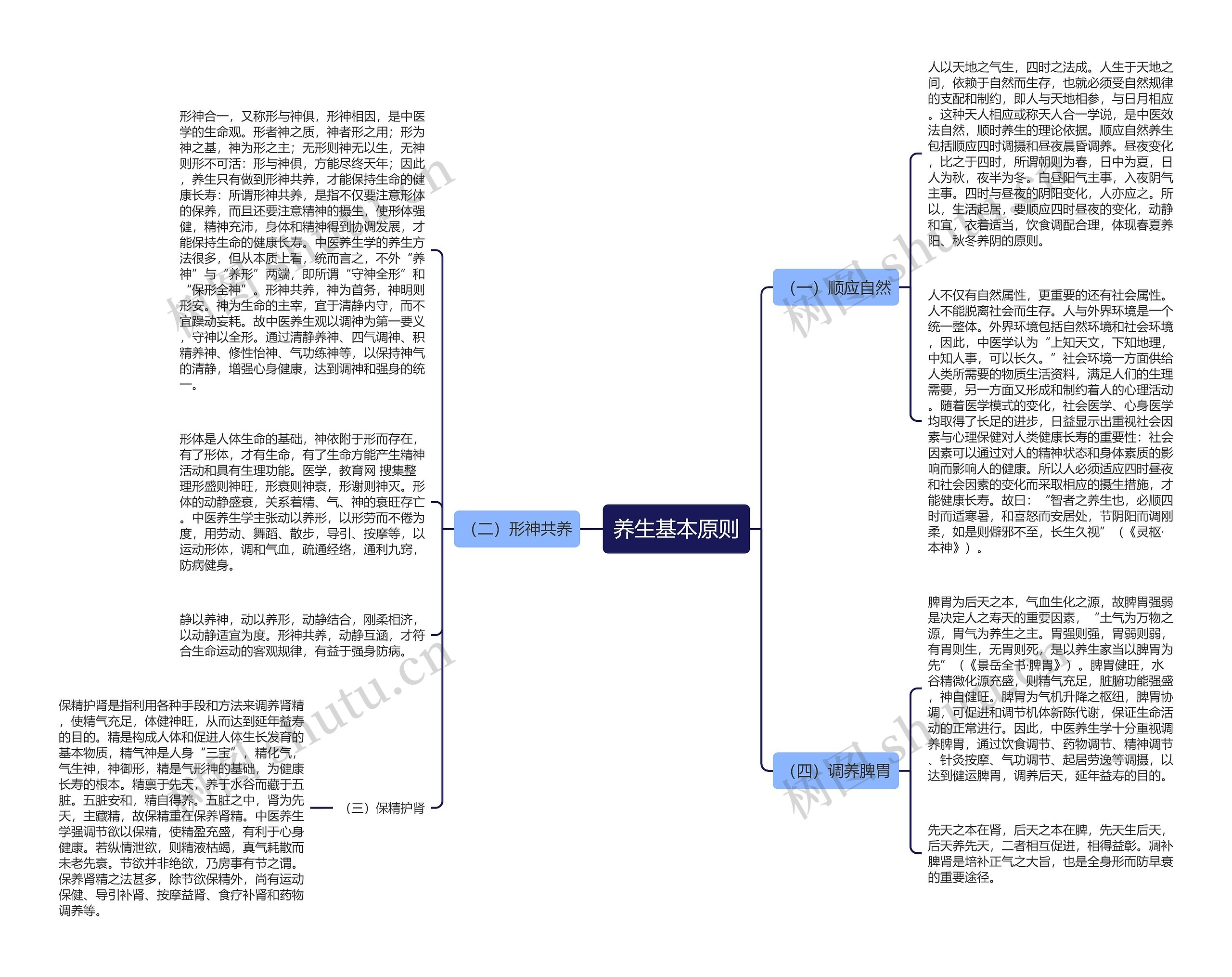 养生基本原则思维导图