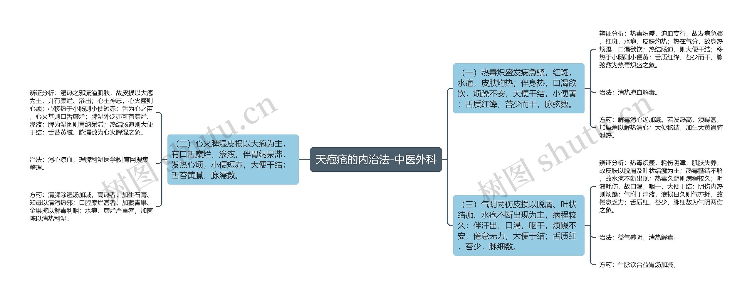 天疱疮的内治法-中医外科思维导图