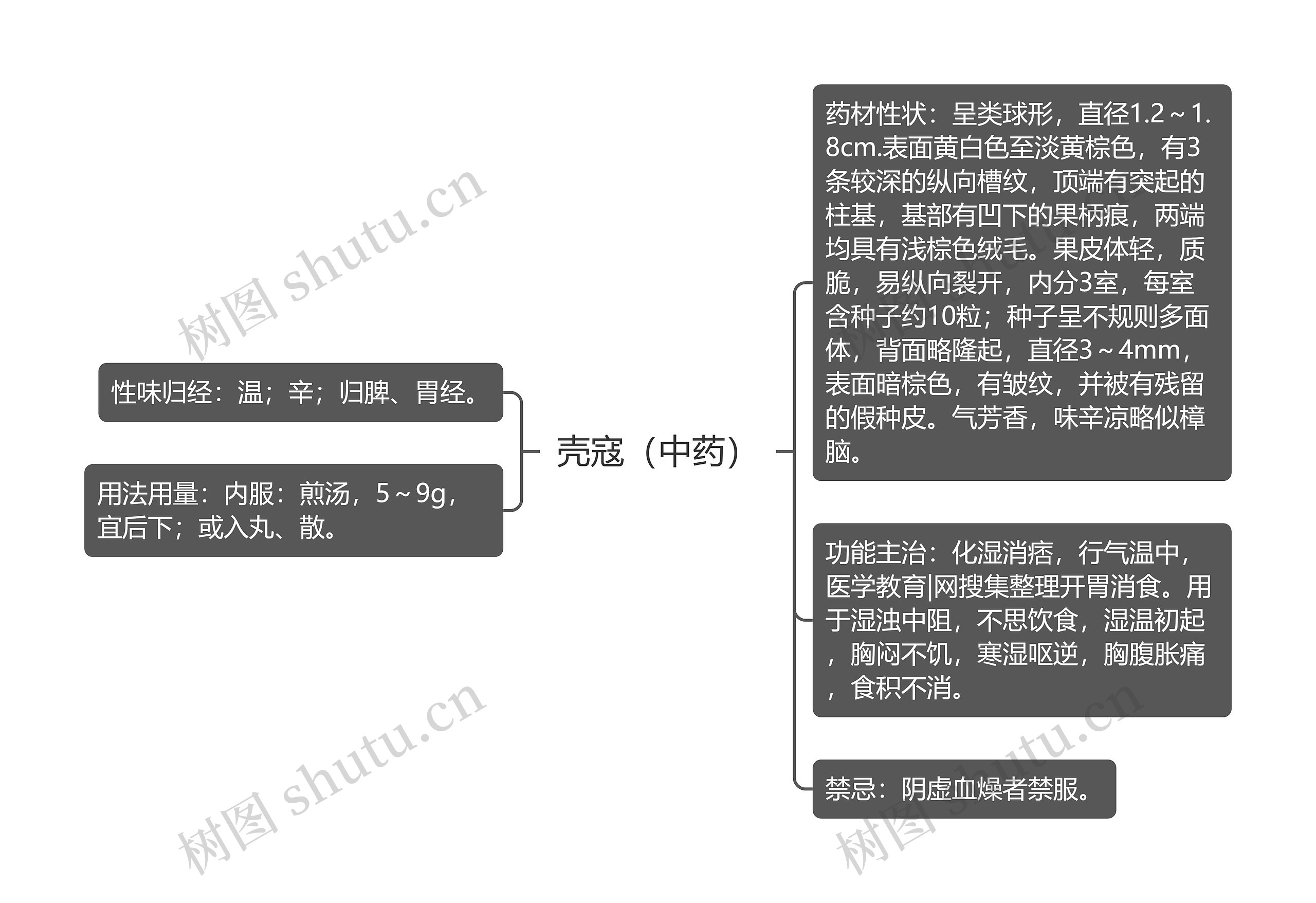 壳寇（中药）思维导图