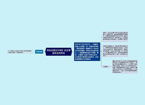 朋友结婚出车帮忙 发生事故负连带责任