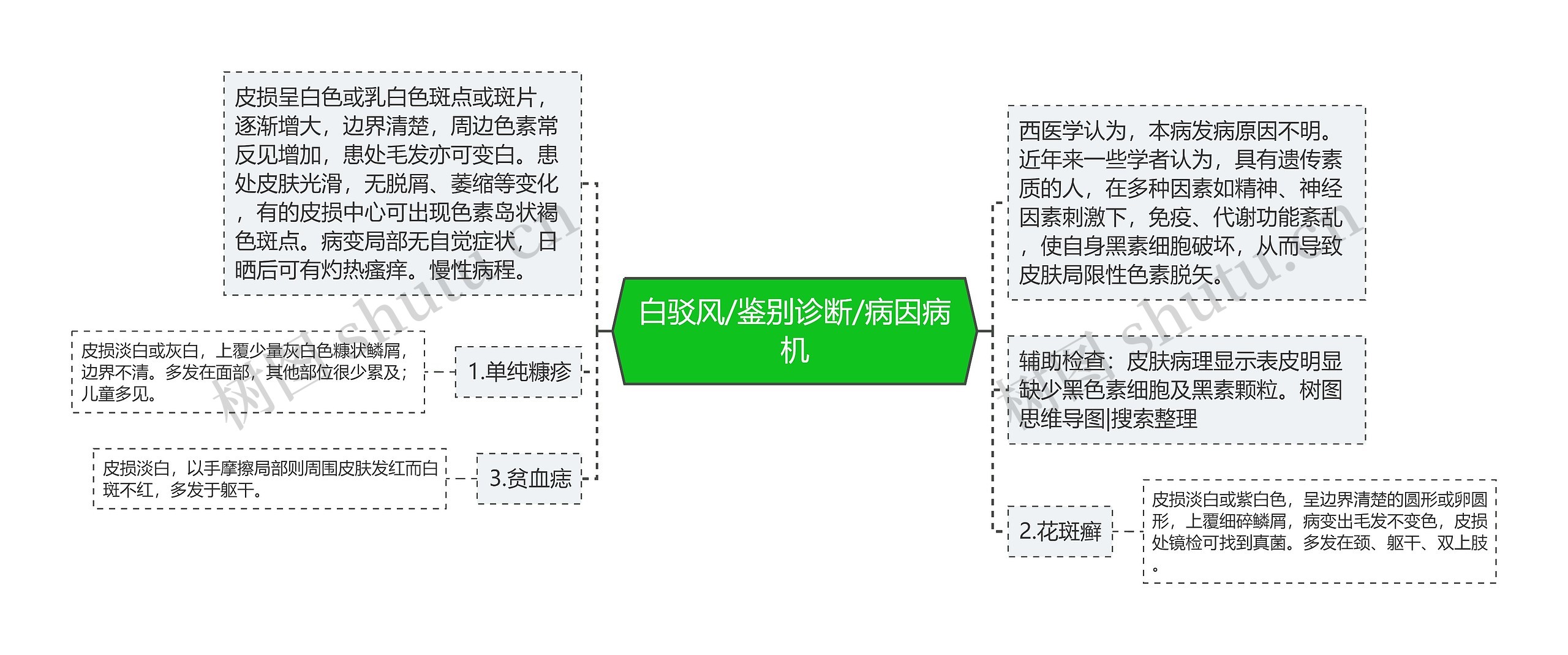 白驳风/鉴别诊断/病因病机