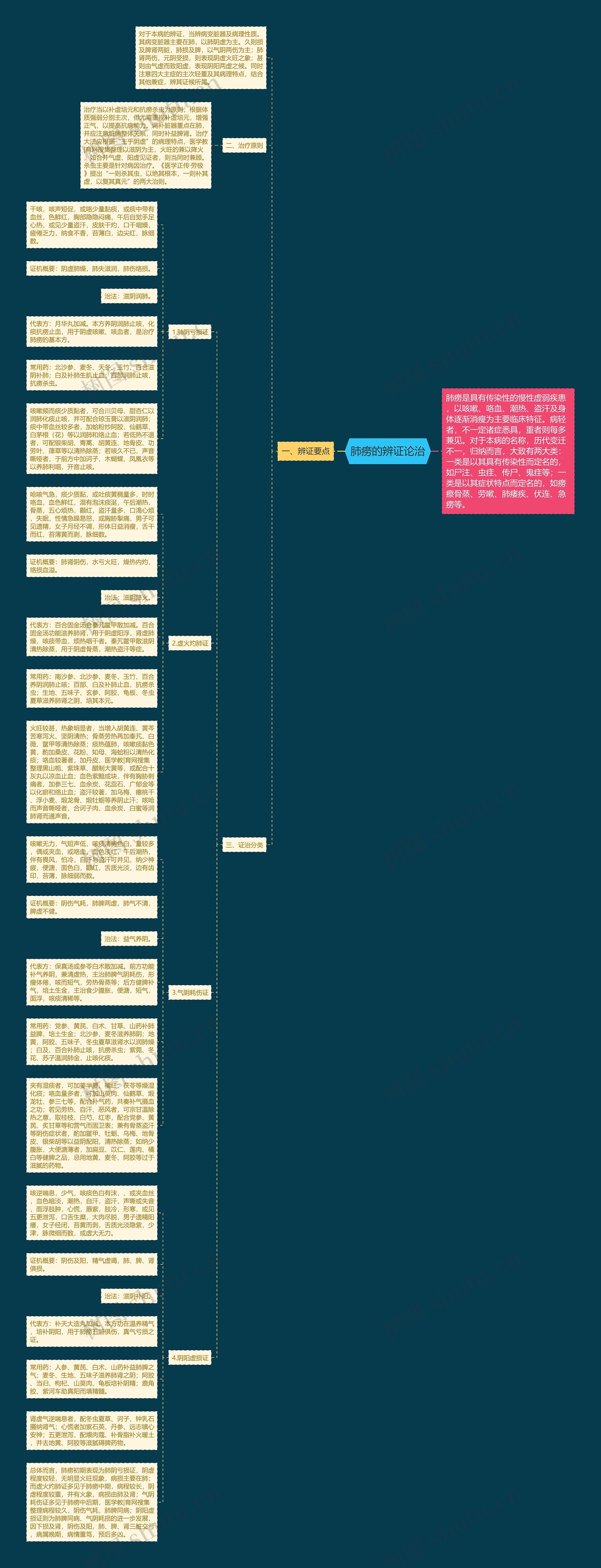 肺痨的辨证论治思维导图
