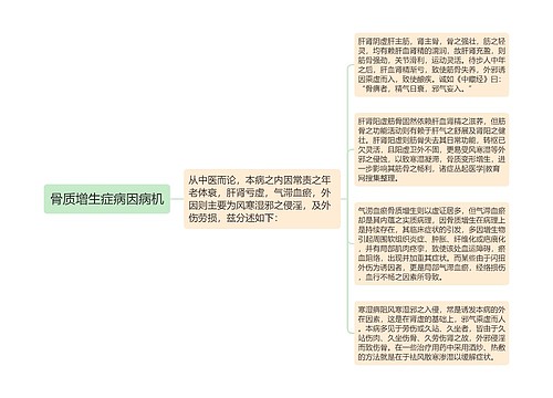 骨质增生症病因病机