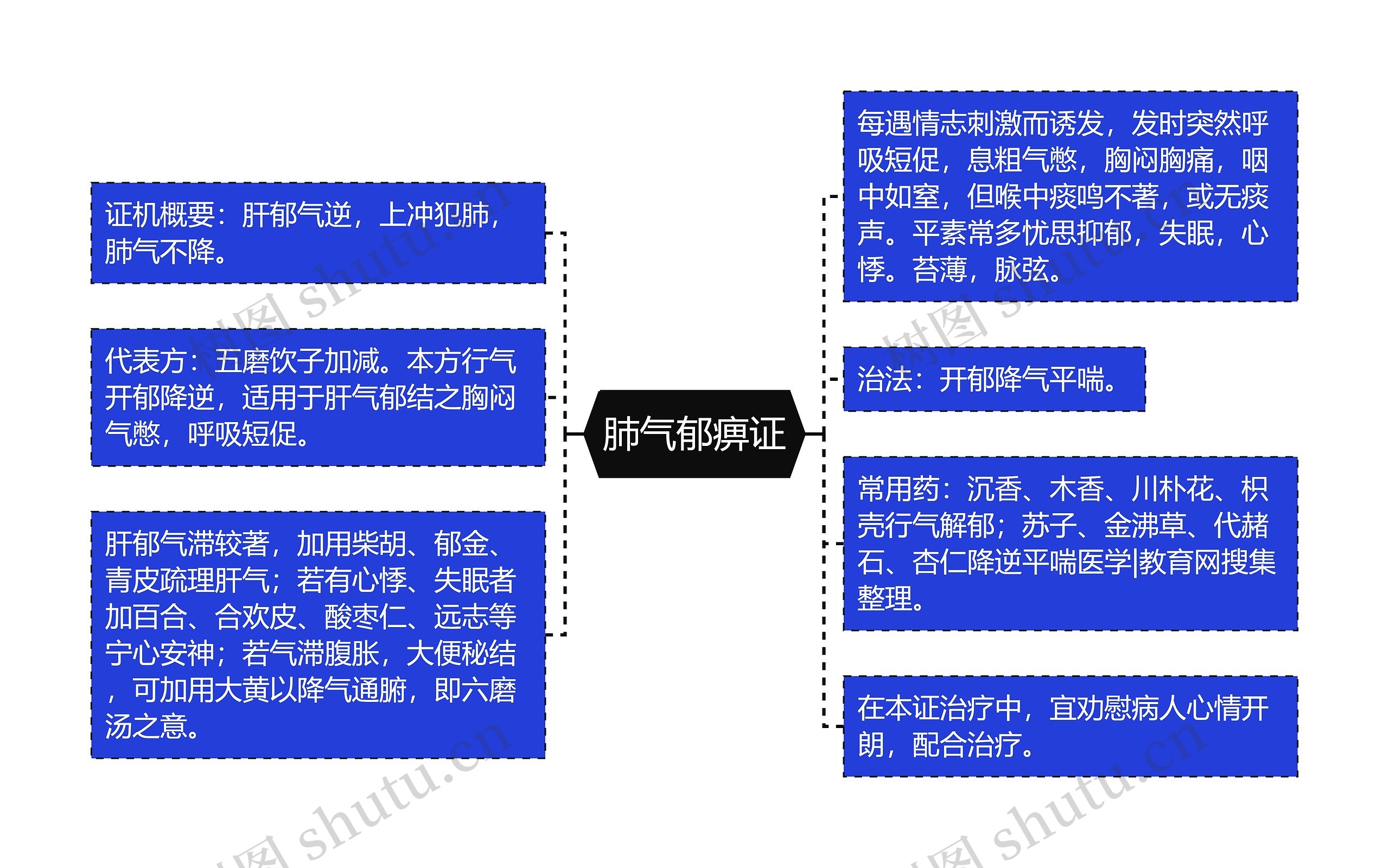 肺气郁痹证思维导图