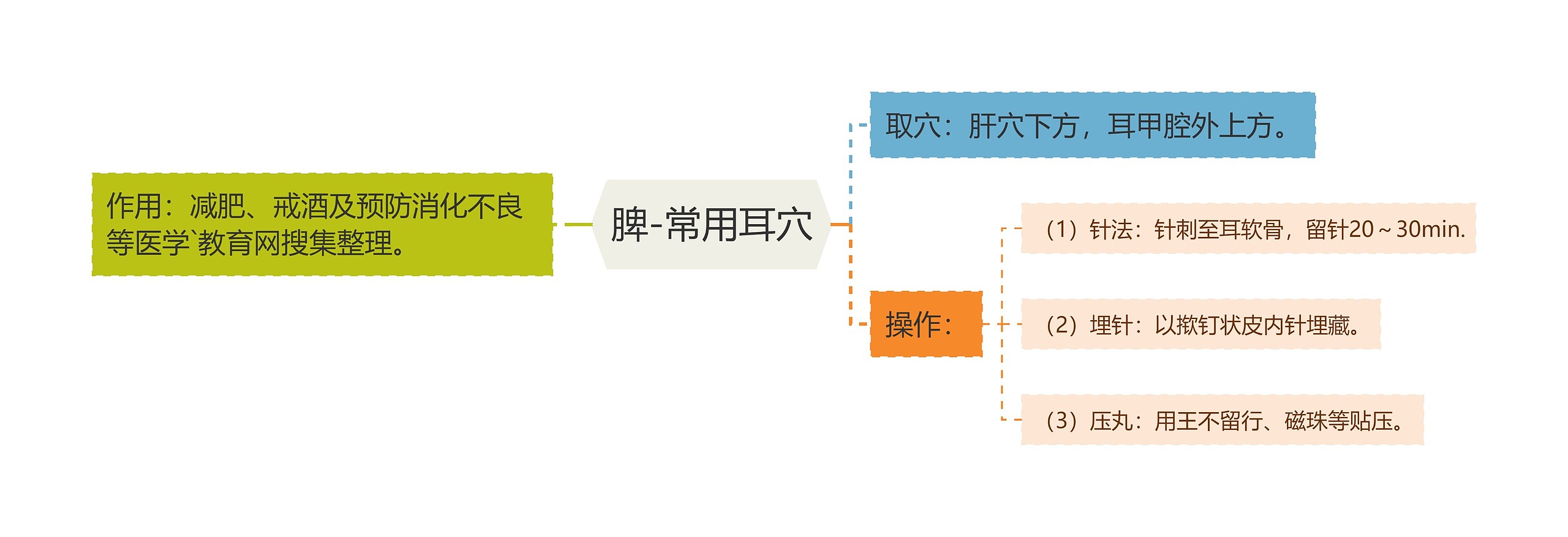 脾-常用耳穴思维导图