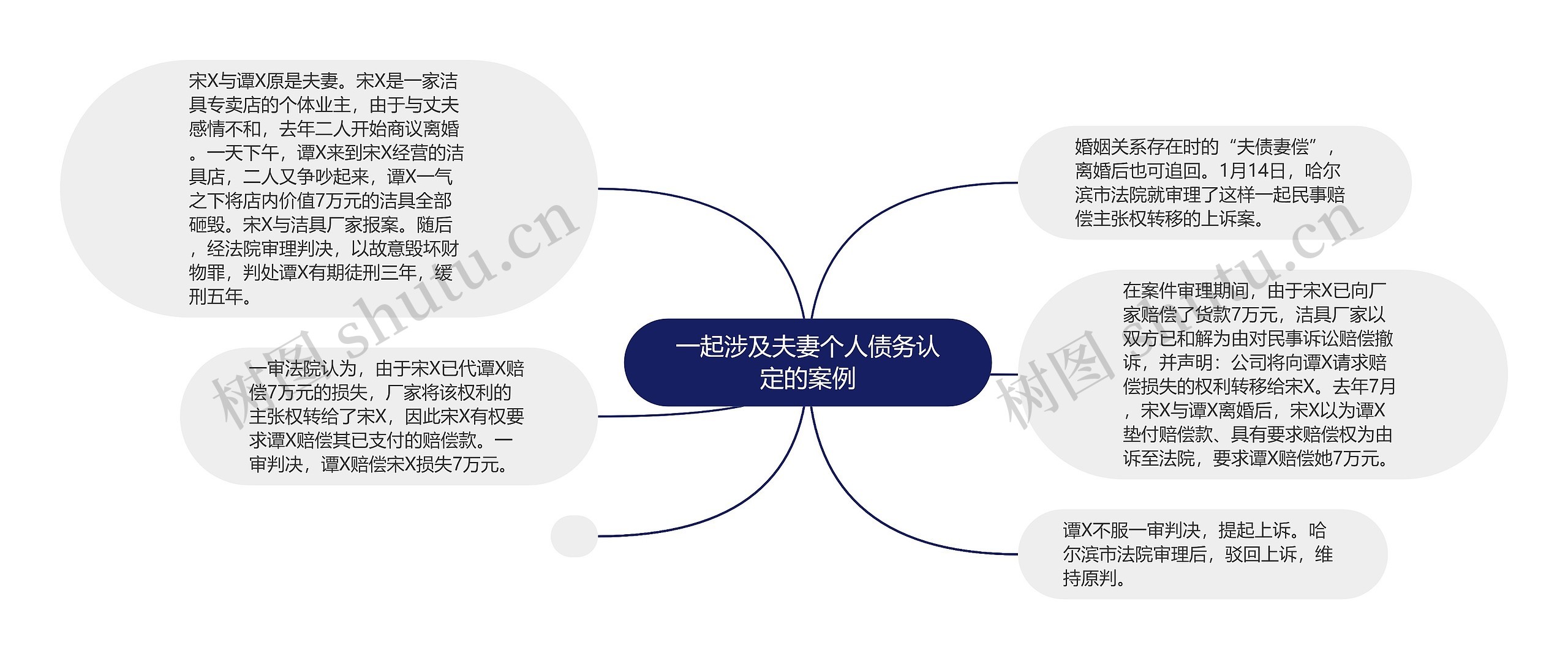 一起涉及夫妻个人债务认定的案例思维导图