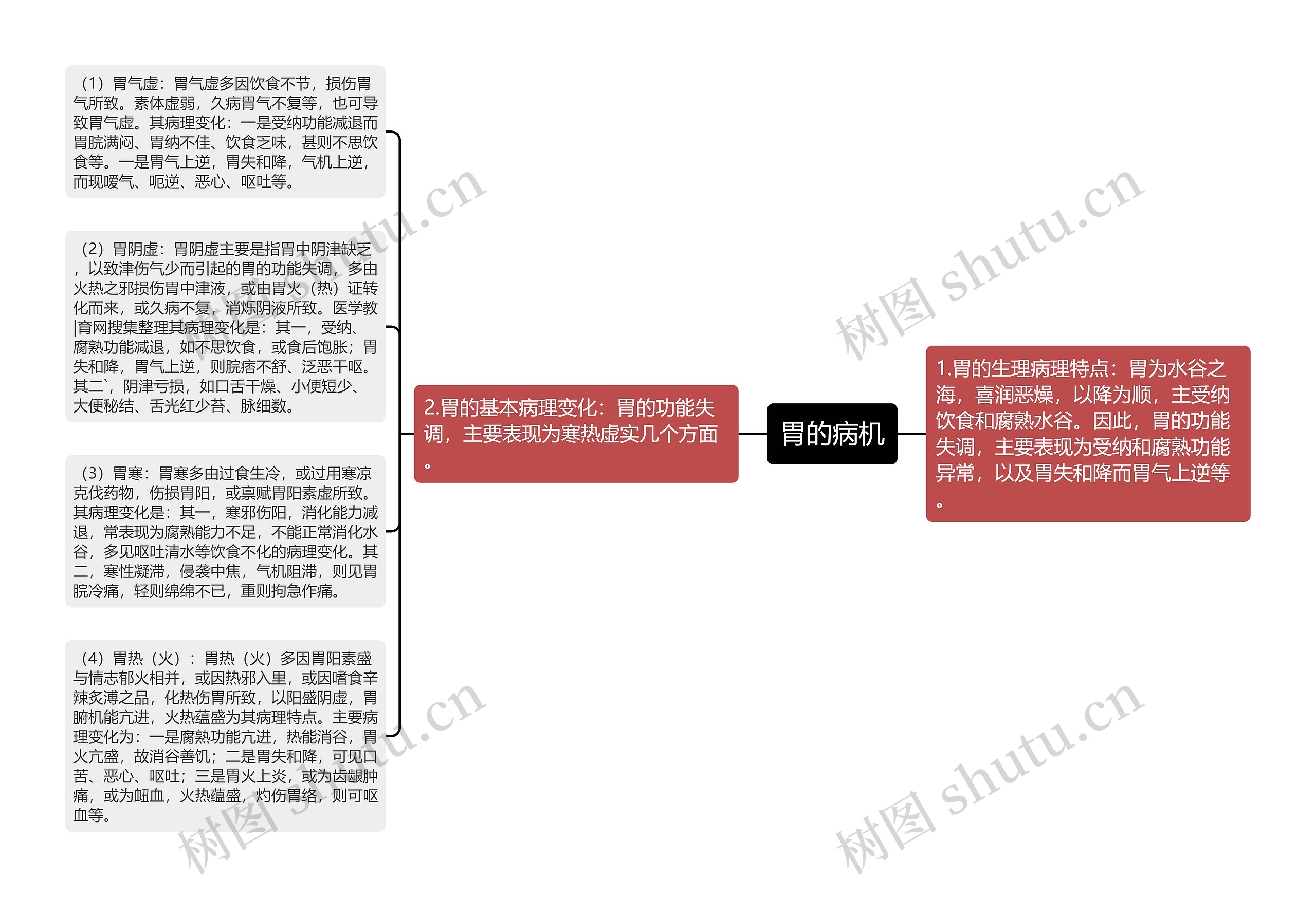 胃的病机思维导图