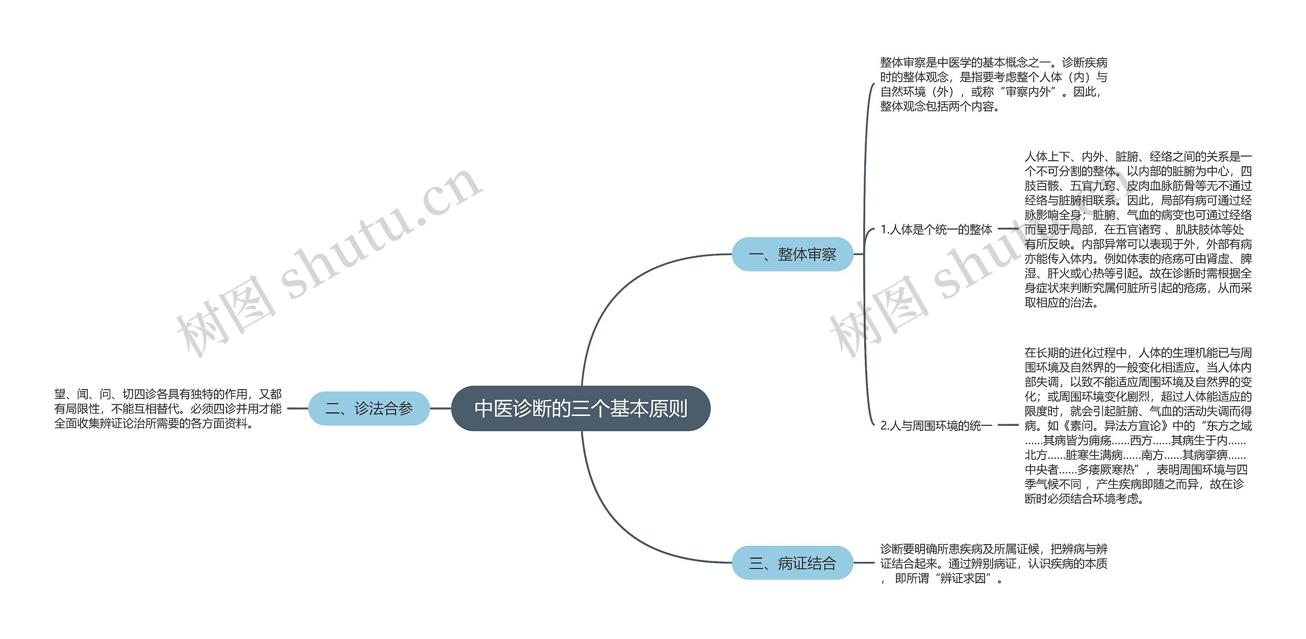 中医诊断的三个基本原则