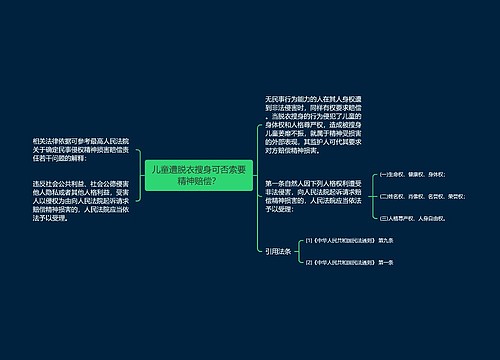 儿童遭脱衣搜身可否索要精神赔偿？