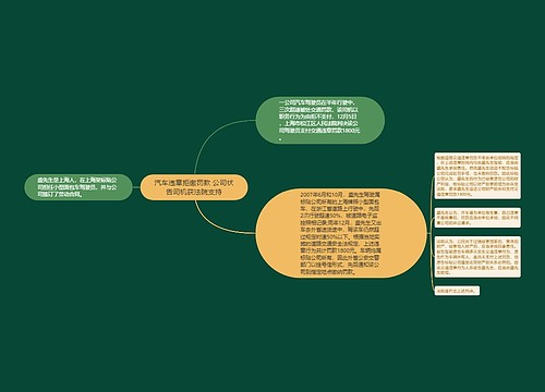 汽车违章拒缴罚款 公司状告司机获法院支持