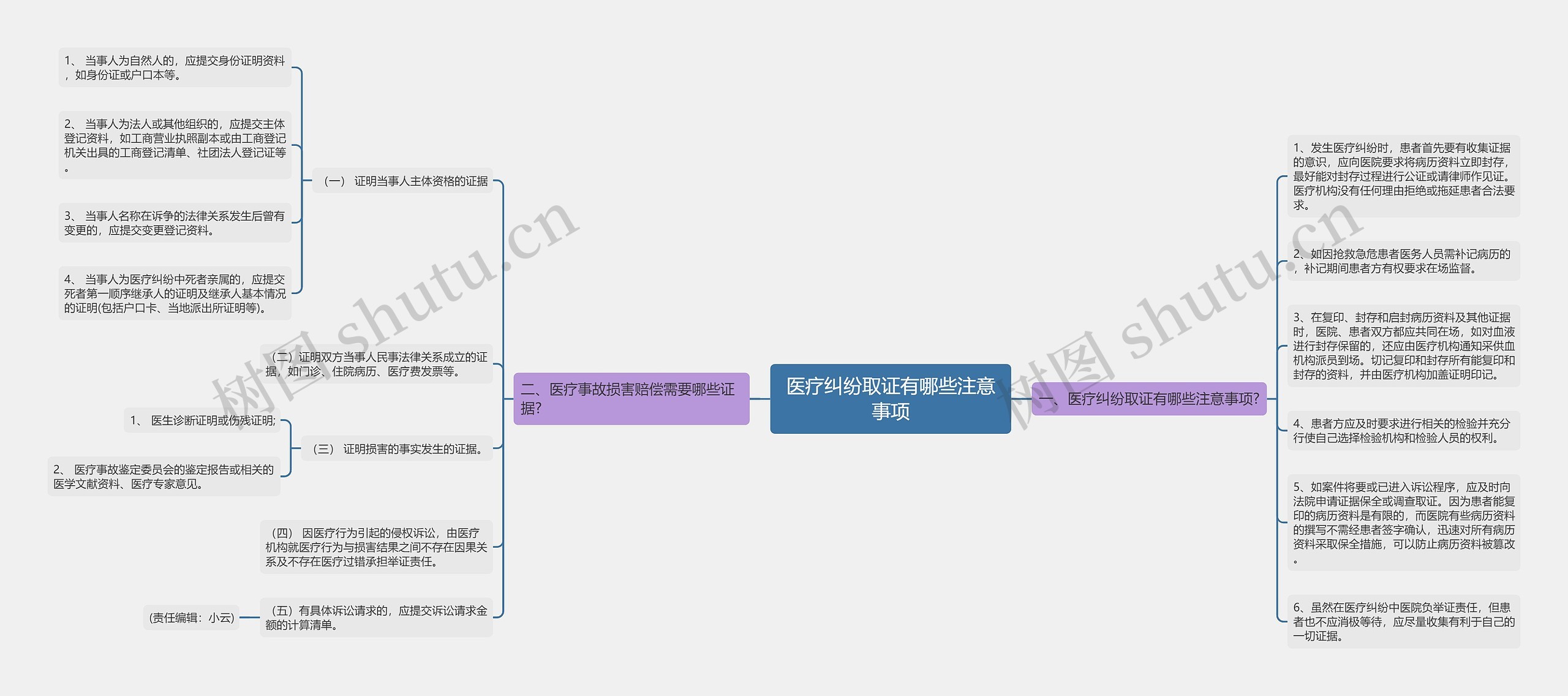 医疗纠纷取证有哪些注意事项思维导图