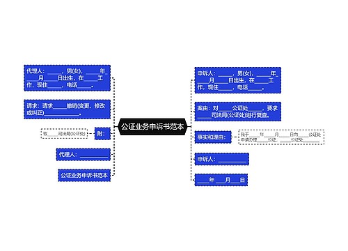 公证业务申诉书范本