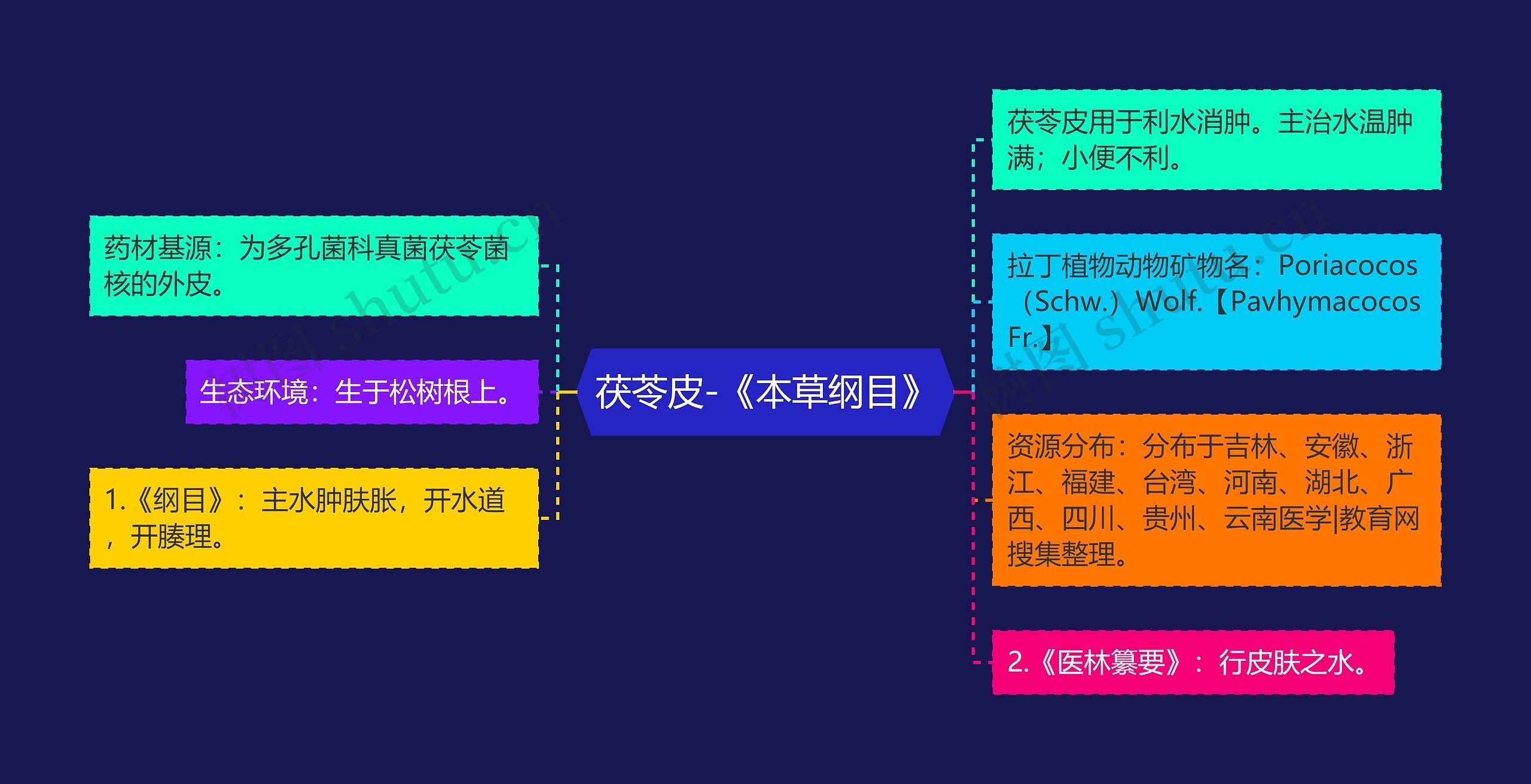 茯苓皮-《本草纲目》思维导图