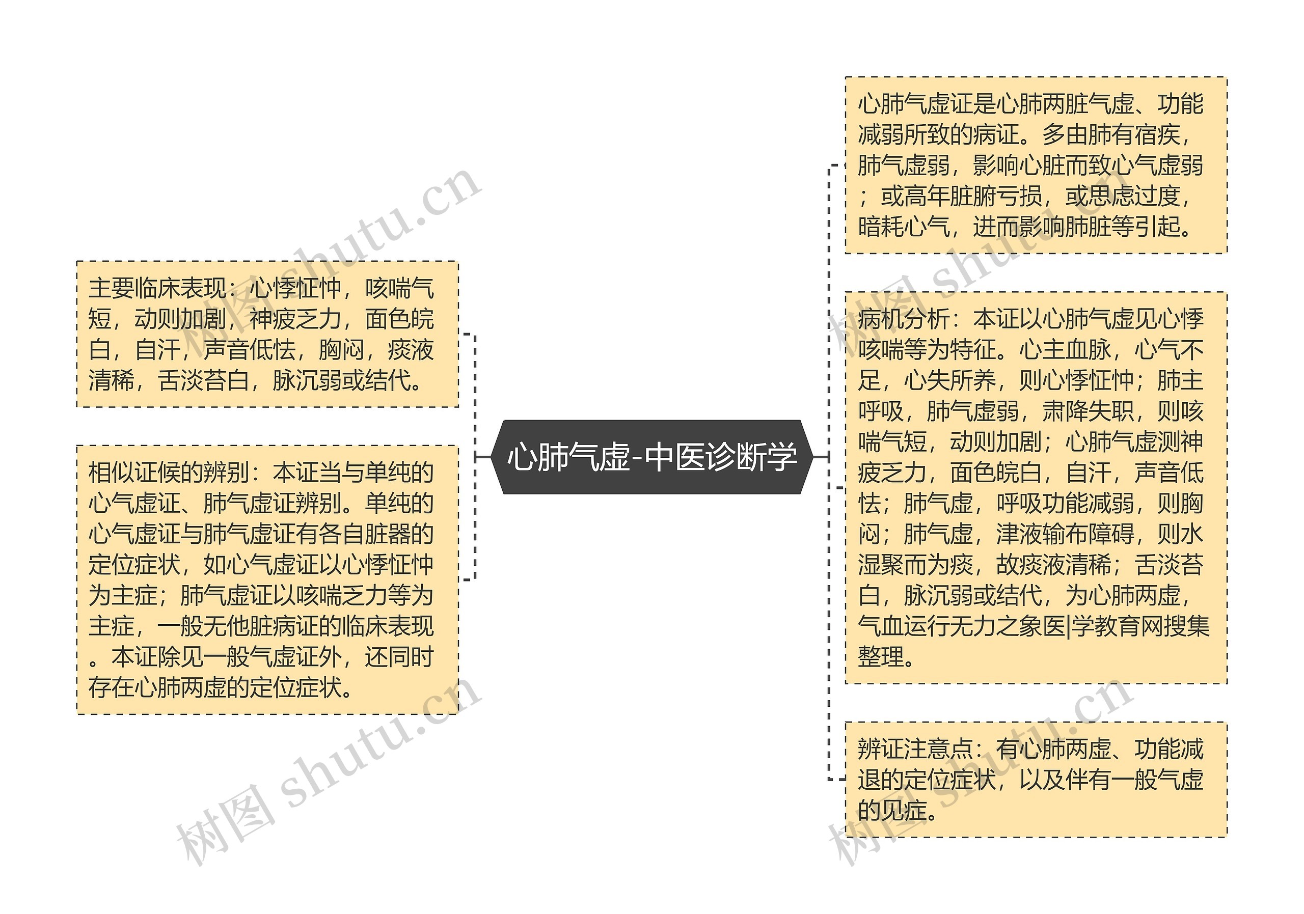 心肺气虚-中医诊断学思维导图