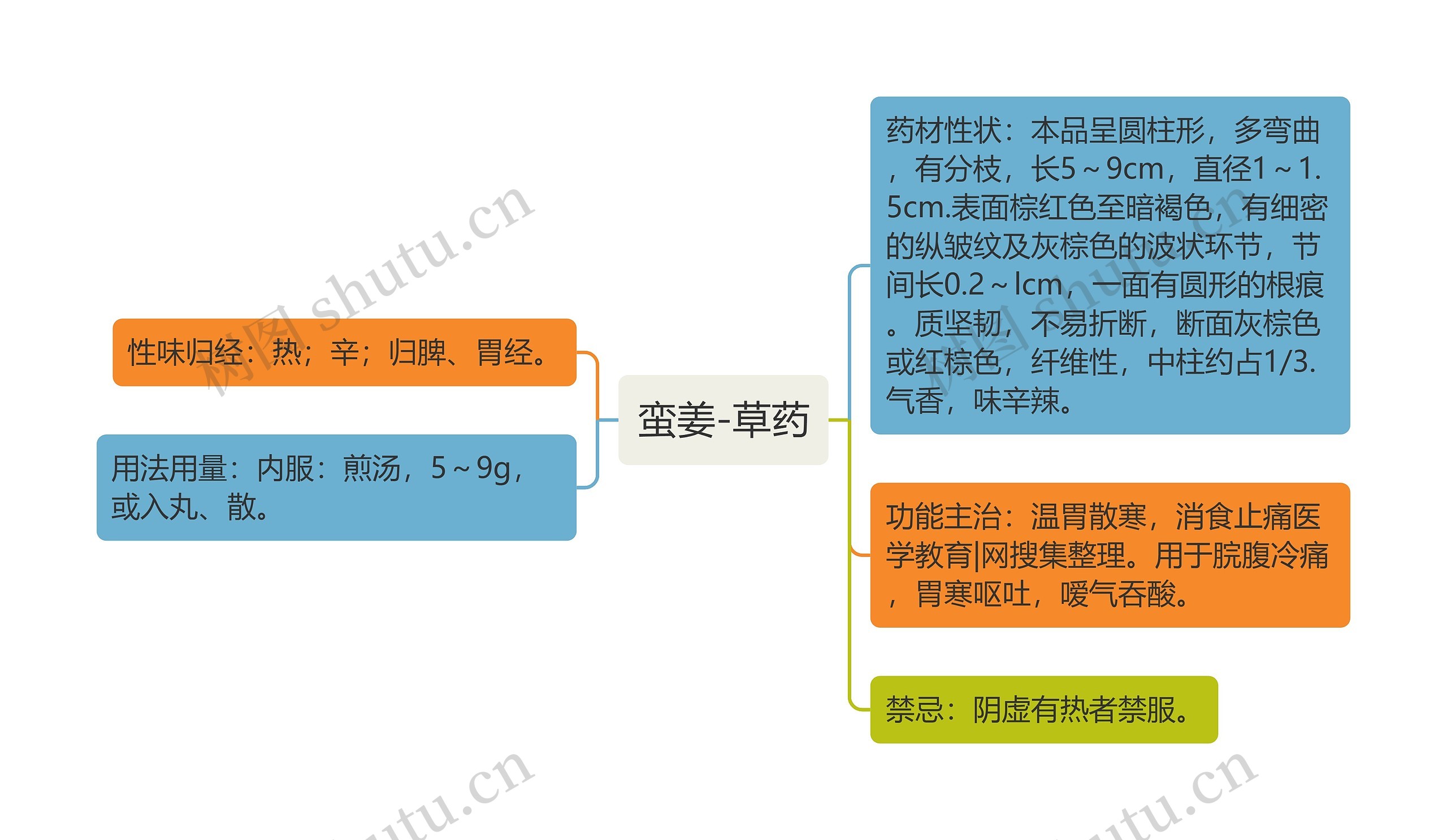 蛮姜-草药思维导图