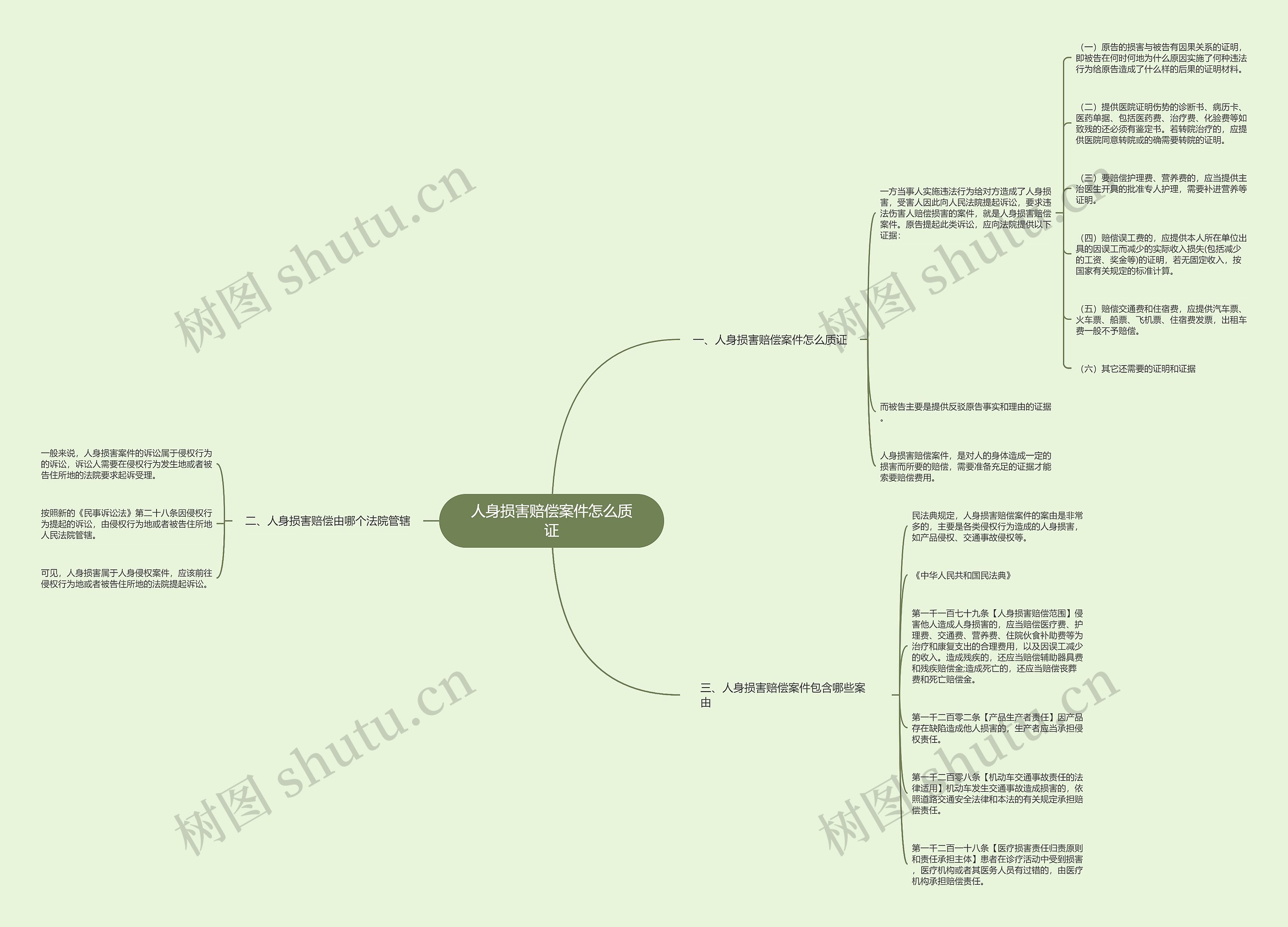 人身损害赔偿案件怎么质证思维导图