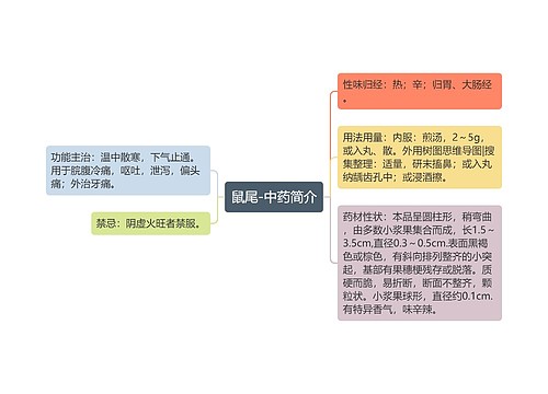 鼠尾-中药简介