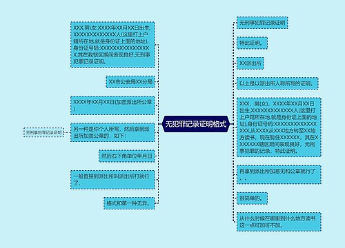 无犯罪记录证明格式