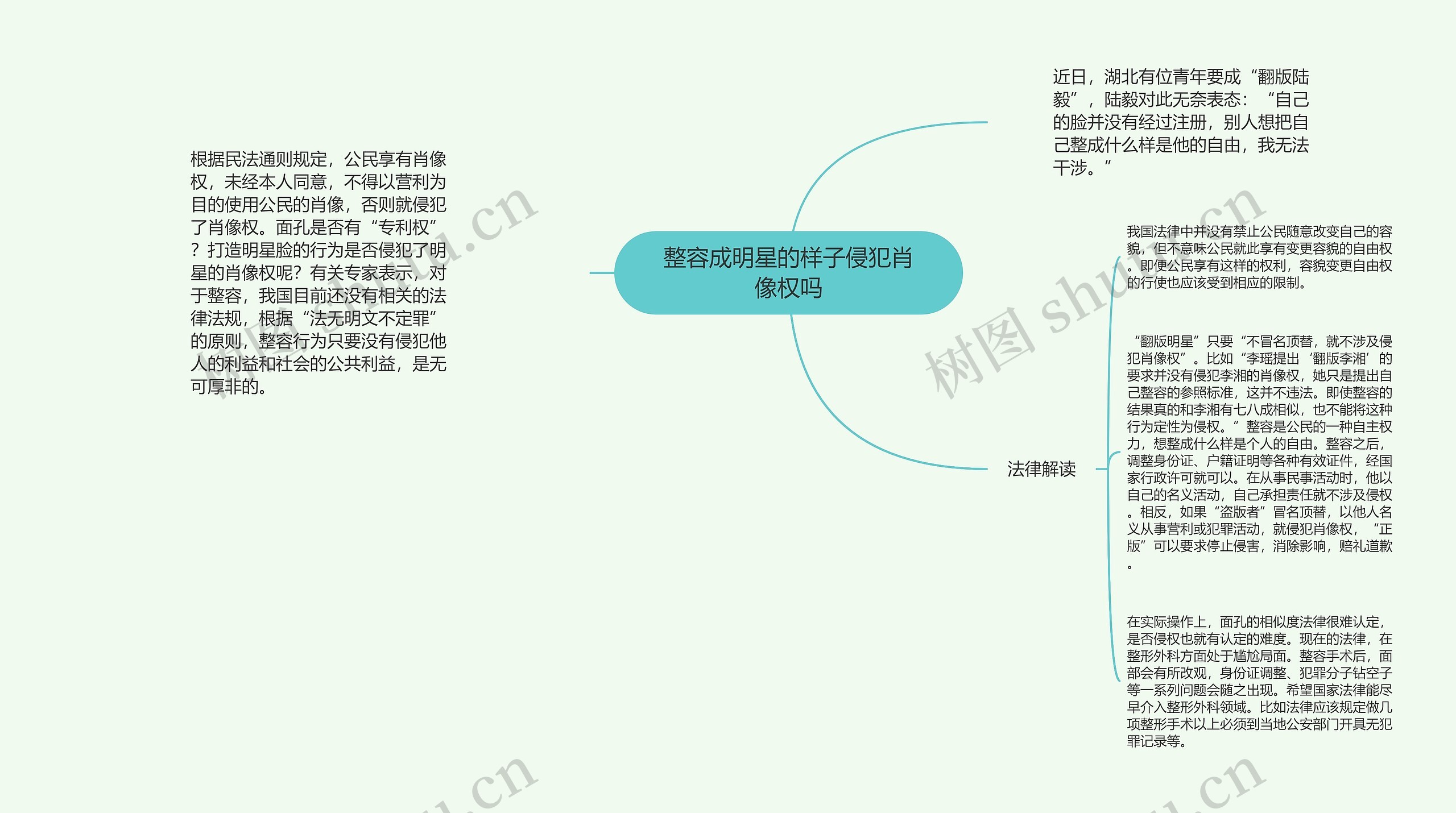 整容成明星的样子侵犯肖像权吗思维导图