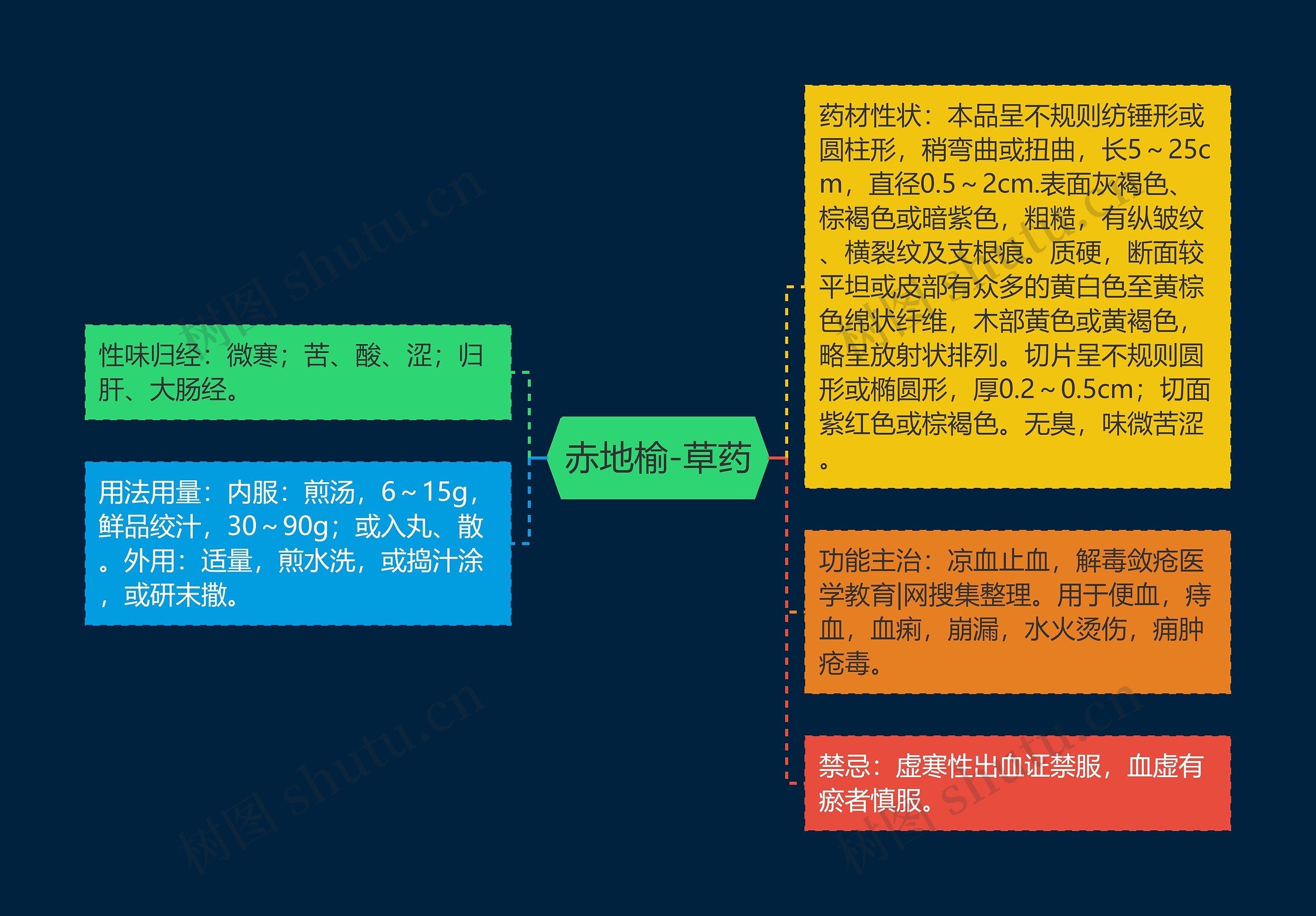 赤地榆-草药思维导图