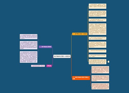 医疗事故处理的一般程序